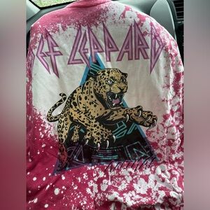 Custom bleached Def Leppard T-shirt